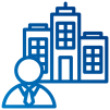 human and building