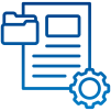 document and gear icon